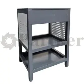 Partner TM-300, тумба металлическая 580х470х810 мм (ШхГхВ), 1 ящик, 2 полки, листы перфорации по бокам, грузоподъемность 300кг. - изображение 3 | Partner - заточные станки