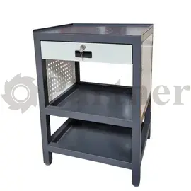 Partner TM-300, тумба металлическая 580х470х810 мм (ШхГхВ), 1 ящик, 2 полки, листы перфорации по бокам, грузоподъемность 300кг. - изображение 1 | Partner - заточные станки