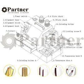 Partner PP-Y3С Станок для заточки метчиков от М5 до М20 - изображение 4 | Partner - заточные станки