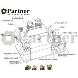 Partner PP-Y3 Станок для заточки метчиков от М5 до М20 - изображение 2 | Partner - заточные станки