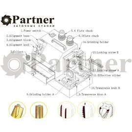 Partner PP-Y5C Станок для заточки метчиков от М16 до М42 - изображение 4 | Partner - заточные станки