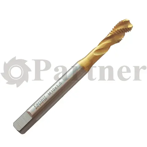 Метчик M10х1.5 Partner машинный HSSE, DIN371, TiN, для гл. отв., (Серия 315) - изображение 1 | Partner - заточные станки