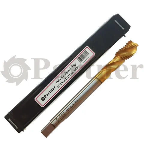 Метчик M12х1.5 Partner машинный HSSE, DIN376, TiN, для гл. отв., (Серия 315) - изображение 2 | Partner - заточные станки