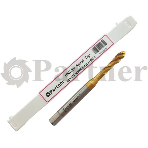 Метчик M5х0.5 Partner машинный HSSE, DIN371, TiN, для гл. отв., (Серия 315) - изображение 2 | Partner - заточные станки