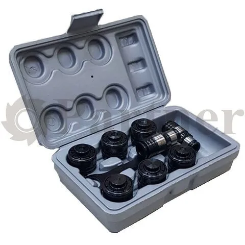 Набор резьбонарезных вставок Partner ISO-TC820, 9шт (M6-8, M10, M12, M14, M16, M18-20, M22, M24, M27-30) с предохранительной муфтой для машинных метчиков - изображение 1 | Partner - заточные станки