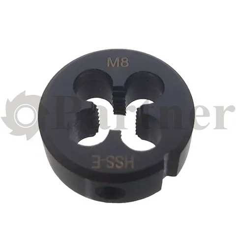 Плашка круглая метрическая М8х1,25, Partner, ISO2568, размер D25хH9мм, HSSE (Серия 480) - изображение 1 | Partner - заточные станки