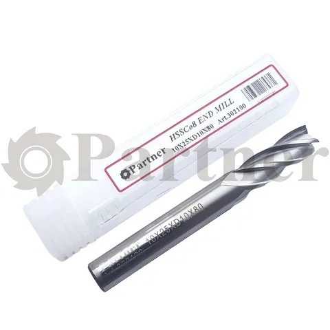 Partner Фреза концевая,HSS-E, 10X45XD10X100мм Z4 (Серия 302 long) - изображение 2 | Partner - заточные станки